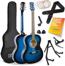 Image of 3Rd Avenue Full Size 4/4 Acoustic Guitar Pack for Beginners - 6 Months FREE Less