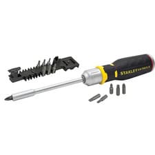 Image of STANLEY FATMAX Multi-Bit Ratchet Screwdriver With 12 Bits Internal Storage