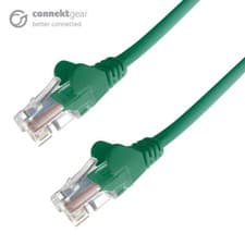 Image of 1.5m RJ45 CAT6 UTP Stranded Flush Moulded LS0H Network Cable - 24AWG - Green