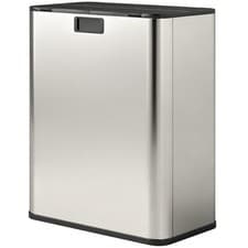 Image of 56L Dual Kitchen Bin with Removable Inner Buckets for Recycling and Waste