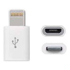 Image of 2 x Micro USB to 8-Pin Adaptor for iPhone 6 6s 7 8 X iPad - Charging Converter