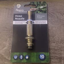 Image of Flopro Professional Metal Hose Nozzle 12.5mm Snap Fit Chrome Anti-leak
