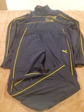 Image of Vintage Puma Tracksuit Set Mens L/M Navy Yellow 90s Style NEW With Tags