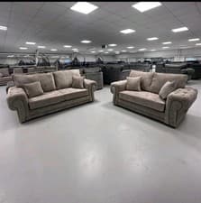 Image of Brand New verona | Mink Verona 3+2 Sofa set | High Back Cushions | Free Delivery