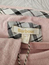 Image of Ladies Size 10 Pink Barbour Long Sleeve Jumper.
