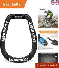 Image of Versatile 90cm Chain Lock - 7mm Thick with 100,000 Combinations for Security
