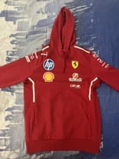 Image of Scuderia Ferrari F1 Kids 2025 Team Hoodie - Dark Cherry Size MEDIUM
