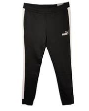 Image of Puma Iconic T7 Essentials Size Large Logo Track Pants Bottoms Joggers Black