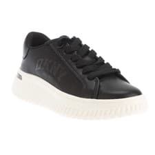 Image of DKNY Womens/Ladies Larissa Leather Lace Up Trainers5 UK Black GT10622