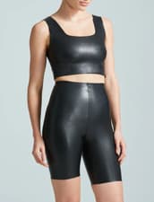 Image of NEW! $92 COMMANDO FAUX LEATHER PERFECT CONTROL BIKE SHORTS SZ XS