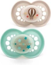 Image of MAM Original Night Soothers 6-18 Months 2 Pack Glow in the Dark Dummies free p&p