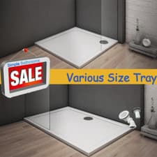 Image of New Stone Tray Shower Enclosure Walk In Bathroom Square / Rectangle + Free waste