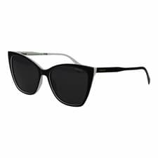 Image of Polaroid PLD 4181/S Women’s Black Rectangle Polarized Sunglasses Grey 56mm