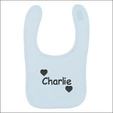 Image of Personalised Kids Embroidered Baby Bib ANY NAME ANY TEXT Gift Baby Shower Bib