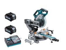 Image of Makita LS002GD202 40V Max XGT 216mm Slide Compound Mitre Saw With 2x 2.5ah 40...