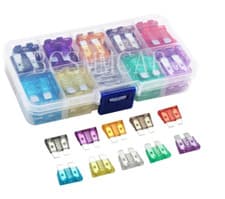 Image of 50PCS Car Micro Blade Fuses Assortment Kit 2A 3A 5A 7.5A 10A 15A 20A 25A 30A 35A