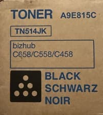 Image of Genuine Konica Minolta TN514JK (A9E815C) Black Toner Cartridge