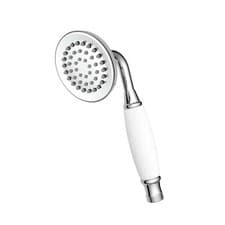 Image of Traditional Shower Head - White/ Chrome