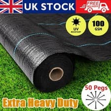 Image of Heavy Duty Weed Control Fabric Ground Cover Membrane Landscape Garden 10M-50M