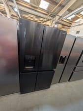 Image of HISENSE PureFlat Infinite RS818N4IFE American-Style Smart Fridge Freezer - Black