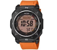 Image of Casio Pro Trek PRG-69-4JF Tough Solar Triple Sensor Orange Digital Mens Watch