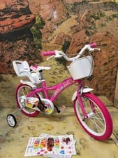 Image of Dino 16" Kids Pink/White Barbie Love Childrens Bike
