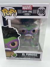Image of Marvel Luchadores Lucha Libre Hulk El Furioso Funko Pop! Vinyl Figure #708
