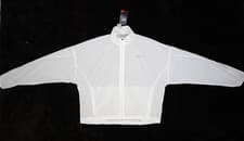 Image of Reebok Speed Woven Jacket Womens XL White Chalk Lightweight Windbreaker Running