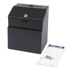 Image of Safco Black Locking Suggestion Box in Black