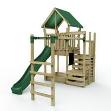 Image of Rebo Modular Wooden Climbing Frame Adventure Playset - M11