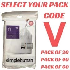 Image of Simplehuman Bin Liners V Code V size V 16L-18 LITRE simple human bin bags Code V