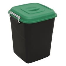 Image of Sealey Durable Refuse/Storage Bin 50L - Green - BM50G