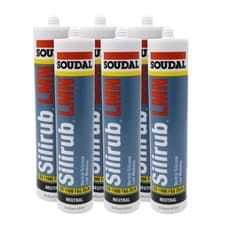 Image of Bulk Soudal Silicone Sealant Slirub LMN All Purpose Ext Low Mod Neutral Cure