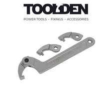 Image of Sealey SMC2M Adjustable C Spanner - Hook & Pin Wrench Set 4pc 32-76mm