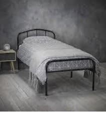 Image of MILTON Metal Bed Frame - SINGLE - BLACK