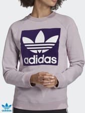 Image of Adidas Originals Purple Trefoil Sweatshirt Women's jumper Uk Size 14 (ED7553)