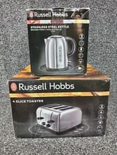 Image of Russell Hobbs Stainless Steel 1.7L Kettle (20441) & 4 Slice Toaster (18790) Set