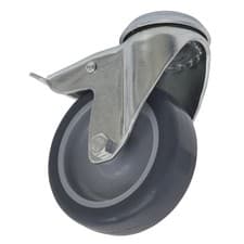 Image of Sealey Castor Wheel Bolt Hole Swivel with Total Lock �75mm SCW275SBL
