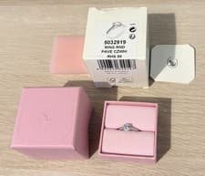 Image of Swarovski Attract PAVE Ring Round Cut Rhodium 5032923 Size 50 RRP £85
