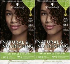 Image of Schwarzkopf Hair Colour 585 Dark Red Brown – Natural & Nourishing – 2 Pack