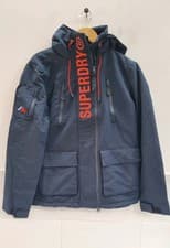 Image of Superdry Men's Windcheater Jacket Navy Blue Orange, Size Medium rrp $149.95.