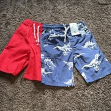Image of BNWT TU Boys Age 4-5 Years Blue Multi Twin Pack Of Pull On Shorts