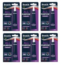 Image of 6 X Bostik All Purpose Adhesive Clear Glue 20ml Long Lasting Bond New