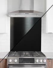 Image of Kitchen Splashback - aluminium composite - Matt/Gloss Jet Black - 2 sizes