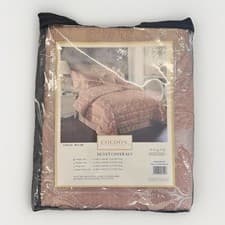 Image of Luxury Jacquard Single Duvet SET Blush Pink Gold Shimmer French Floral Braided