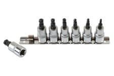 Image of Laser Tools Ball End Hex Socket Bit Set 3/8"D 7pc 2179