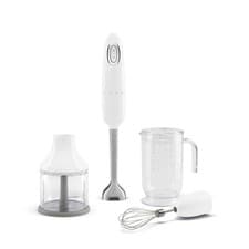 Image of Smeg 50’s Style White Hand Blender – 700W Immersion Blender with Acces HBF03WHUK