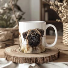 Image of Pug 11oz Ceramic Dog Mug