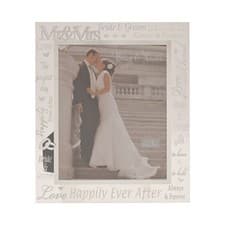 Image of Mr and Mrs Wedding Photo Frame Choice of Size Mirrored Design Contemporary Gift