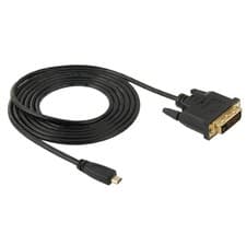 Image of 1.8m Micro HDMI to DVI 24+1 Pin Adapter Cable for Cameras and Smartphones